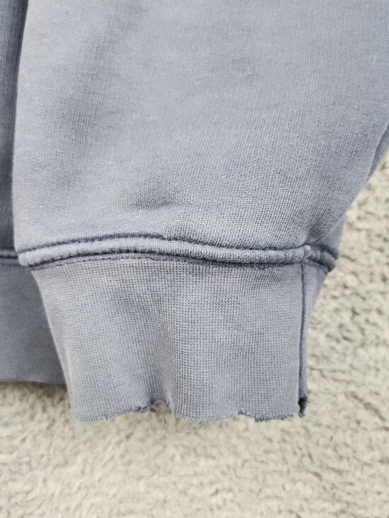 VTG Y2K Nike Mini Swoosh Hoodie Full Zip Mens Large Faded Blue Sweatshirt Travis - Picture 7 of 10